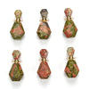 37X17X13MM Natural Unakite Gemstone Perfume Bottle Pendant Faceted, Essential Oil Bottle Beads 1 Bead (80017237-P71)