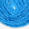 4X3MM Sky Blue Jade Gemstone Grade AAA Faceted Rondelle Loose Beads 13.5 inch Full Strand (80009513-P38)