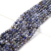 4MM Natural Iolite Gemstone Grade A Micro Faceted Round Loose Beads 15.5 inch Full Strand (80009431-P32)