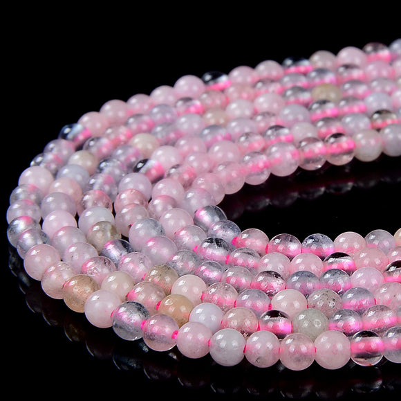 Natural Morganite Gemstone Grade AA Round 2MM 3MM Loose Beads 15 inch Full Strand (P59)