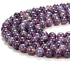 Purple Tourmaline In Lepidolite Gemstone Grade AAA Round 5MM 6MM 7MM 8MM Loose Beads (D168)