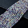 4MM Natural Multi Color Fluorite Gemstone Grade AAA Micro Faceted Round Loose Beads 15 inch Full Strand (80009376-P28)