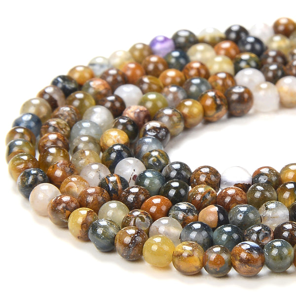 3MM Natural Pietersite Gemstone Grade AA Round Loose Beads 15 inch Full Strand (80016360-P59)