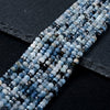 4X3MM Natural Rare Devil Blue Aquamarine Gemstone Grade AA Micro Faceted Rondelle Loose Beads (P36)