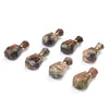 36X18X13MM Natural Rainforest Jasper Gemstone Perfume Bottle Pendant Faceted, Essential Oil Bottle Beads 1 Bead (80017222-P70)