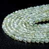 4-5MM Natural Prehnite Gemstone Grade AAA Micro Faceted Round Loose Beads 15 inch Full Strand (80009441-P33)