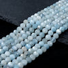 6MM Natural Aquamarine Gemstone Grade AA Micro Faceted Round Loose Beads (P48)