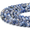 Natural Sodalite Gemstone Grade A Micro Faceted Round 3-4MM 4MM Loose Beads 15 inch Full Strand (P78)