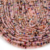 3X2MM Natural Multi Color Galaxy Mix Stones Gemstone Grade AA Bicone Faceted Rondelle Saucer Loose Beads 15 inch Full Strand (80009465-P34)