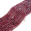 3X1MM Natural Red Garnet Gemstone Grade AAA Bicone Faceted Rondelle Saucer Loose Beads 15.5 inch Full Strand (80009475-P34)