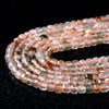 2MM Natural Multi Rutilated Quartz Gemstone Grade AA Micro Faceted Diamond Cut Cube Loose Beads (P42)