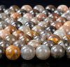 Natural Orange Black Sunstone Gemstone Grade AA Round 6MM 7MM 8MM Loose Beads (D255)