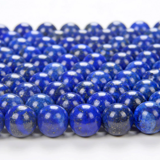 10mm Azura Lapis Lazuli Gemstone Blue Round 10mm Loose Beads 15 inch Full Strand (90147777-438)