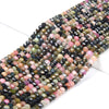 4X3MM Natural Multi Color Tourmaline Gemstone Grade AA Faceted Rondelle Loose Beads (D343)