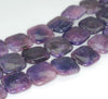 20X20mm Voilet Purple Lepidolite Gemstone Grade A Square Loose Beads 8 inch Half Strand (90188063-704B)