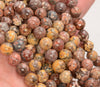 6mm Leopard Skin Jasper Gemstone Yellow Red Round Loose Beads 15 inch Full Strand (80005929-M34)