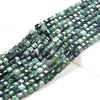 4MM Natural Green Moss Agate Gemstone Grade AAA Micro Faceted Diamond Cut Cube Loose Beads (P41)