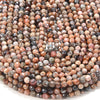 Natural Rhodochrosite Gemstone Grade A Micro Faceted Round 2MM 3MM 4MM 5MM 6MM Loose Beads 15 inch Full Strand (P55)
