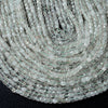4MM Natural Green Phantom Quartz Gemstone Grade A Micro Faceted Diamond Cut Cube Loose Beads (P41)