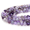 5MM Natural Flower Amethyst Gemstone Grade A Micro Faceted Round Loose Beads 15.5 inch Full Strand (80009442-P33)