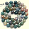 6mm Indian Agate Gemstone Green Red Round Loose Beads 15.5 inch Full Strand (80005912-M33)