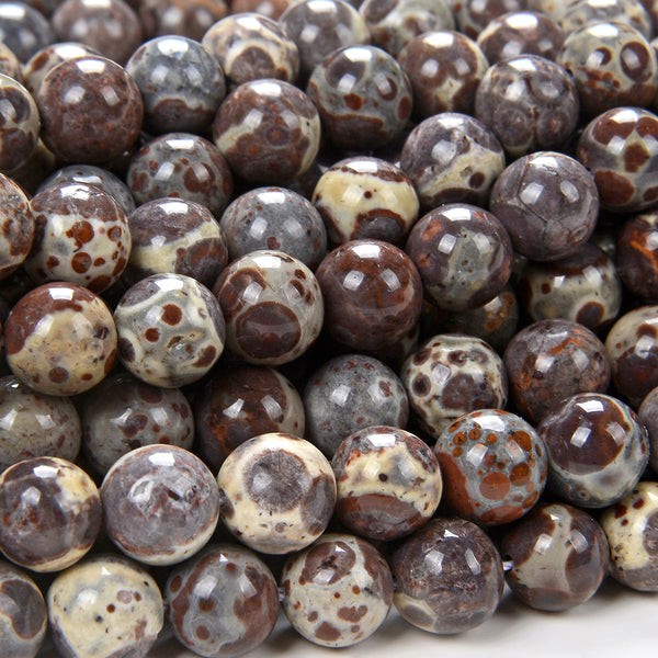 Natural Astroite Jasper Asteroid Gemstone Grade AAA Round 6MM 8MM Loose Beads (D98)