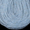 4X3MM Natural Topaz Gemstone Grade AAA Micro Faceted Rondelle Loose Beads (P68)