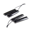 10X45MM Natural Smooth Shungite Gemstone Grade AAA Rectangle Earring Pair Pendant 2 Beads (80008572-D49)