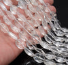 14X10mm White Rock Crystal Quartz Gemstone Grade AAA Faceted Oval Loose Beads 15.5 inch Full Strand (90187592-702 A)