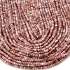 3X2MM Natural Rhodochrosite Gemstone Grade A Micro Faceted Rondelle Loose Beads 15 inch Full Strand (80016378-P61)