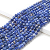Natural Sodalite Gemstone Grade AAA Micro Faceted Round 5MM 6MM Loose Beads 15 inch Full Strand (P56)