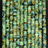 4x2mm Genuine Chrysocolla Gemstone Rondelle Heshi Slice Loose Beads 16 inch Full Strand (80007394-A260)
