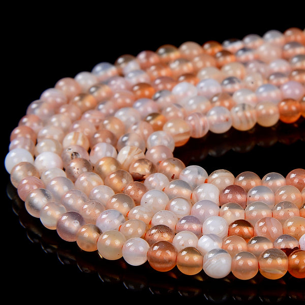 3MM Natural Orange Botswana Agate Gemstone Grade AA Round Loose Beads 15 inch Full Strand (80016359-P59)