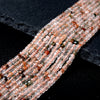 2MM Natural Multi Rutilated Quartz Gemstone Grade AA Micro Faceted Diamond Cut Cube Loose Beads (P42)