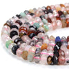 4X2MM Natural Multi Color Mix Stones Gemstone Micro Faceted Rondelle Loose Beads (P75)