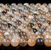 Natural Orange Gray Sunstone Gemstone Grade AA Round 7MM 8MM Loose Beads (D305)