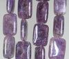 20X15mm Lavender Purple Lepidolite Gemstone Grade A Rectangle Loose Beads 7.5 inch Half Strand (90187891-667)