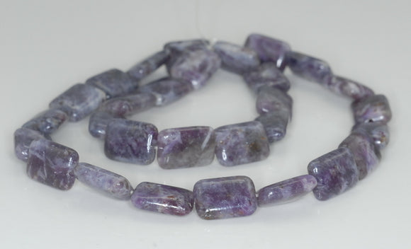 14X10mm Light Purple Lepidolite Gemstone Grade A Rectangle Loose Beads 7.5 inch Half Strand (90187882-664)