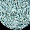 Natural Peruvian Amazonite Gemstone Grade A Micro Faceted Round 2MM 3MM 4MM 5MM Loose Beads (P69)