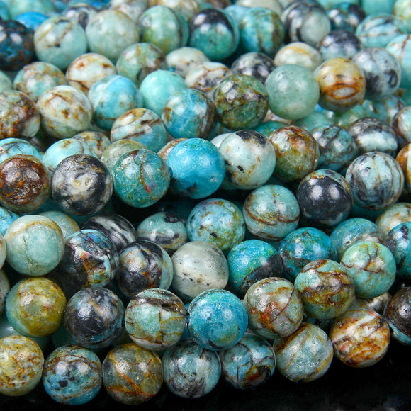 Natural Blue Opal Gemstone Round 8MM Loose Beads (D103)