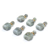 34X21X13MM Natural Gray Labradorite Gemstone Perfume Bottle Pendant Faceted, Essential Oil Bottle Beads 1 Bead (80017224-P70)