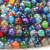 10MM Multi Color Agate Gemstone Faceted Round Loose Beads (D260)