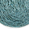 3X2MM Natural Aqua Blue Apatite Gemstone Grade AA Bicone Faceted Rondelle Saucer Loose Beads 15 inch Full Strand (80009471-P34)