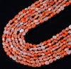 6-8MM Natural Red Carnelian Agate Gemstone Pebble Nugget Loose Beads (D186)
