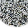 4MM Natural White Gray Eagle Eye Gemstone Grade A Micro Faceted Round Loose Beads 15.5 inch Full Strand (80009430-P32)