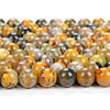 Mustard Yellow Natural Bumblebee Jasper Gemstone Grade AAA Round 8MM 10MM 12MM Loose Beads (A291)