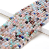 3-4MM Natural Multi Color Mix Stones Gemstone Grade Micro Faceted Round Loose Beads 15 inch Full Strand (80016318-P56)