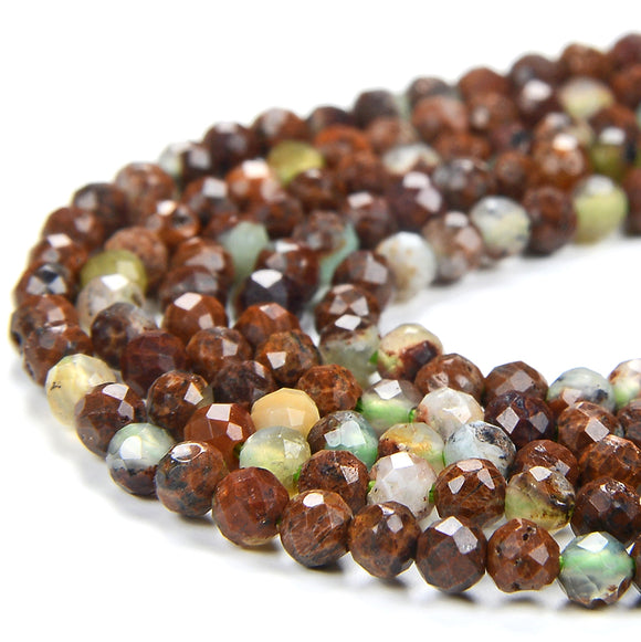 2MM Natural Chrysoprase Gemstone Grade A Micro Faceted Round Loose Beads 15 inch Full Strand (80016795-P64)
