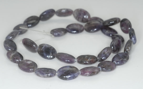 14X10mm Purple Lepidolite Gemstone Grade A Oval Loose Beads 7.5 inch Half Strand (90187928-659)