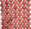 10mm Strawberry Lepidocrocite Quartz Gemstone Grade AAA Round Loose Beads 7.5 inch Half Strand (80007518 H-A263)